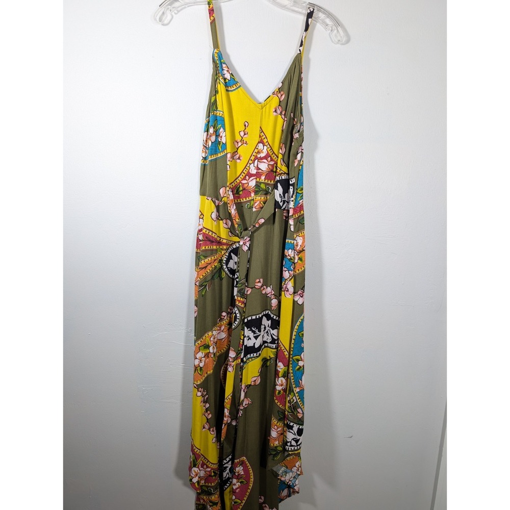 MSK Womens Wide Leg Floral‎ Romper Jumpsuit Dress Muilticolored Sz L